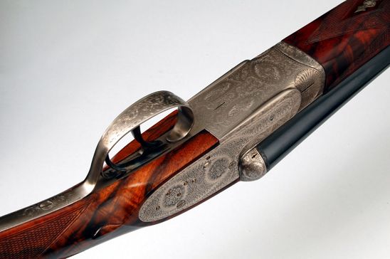 Ugartechea Model 119 sidelock shotgun: detail 3 of 4