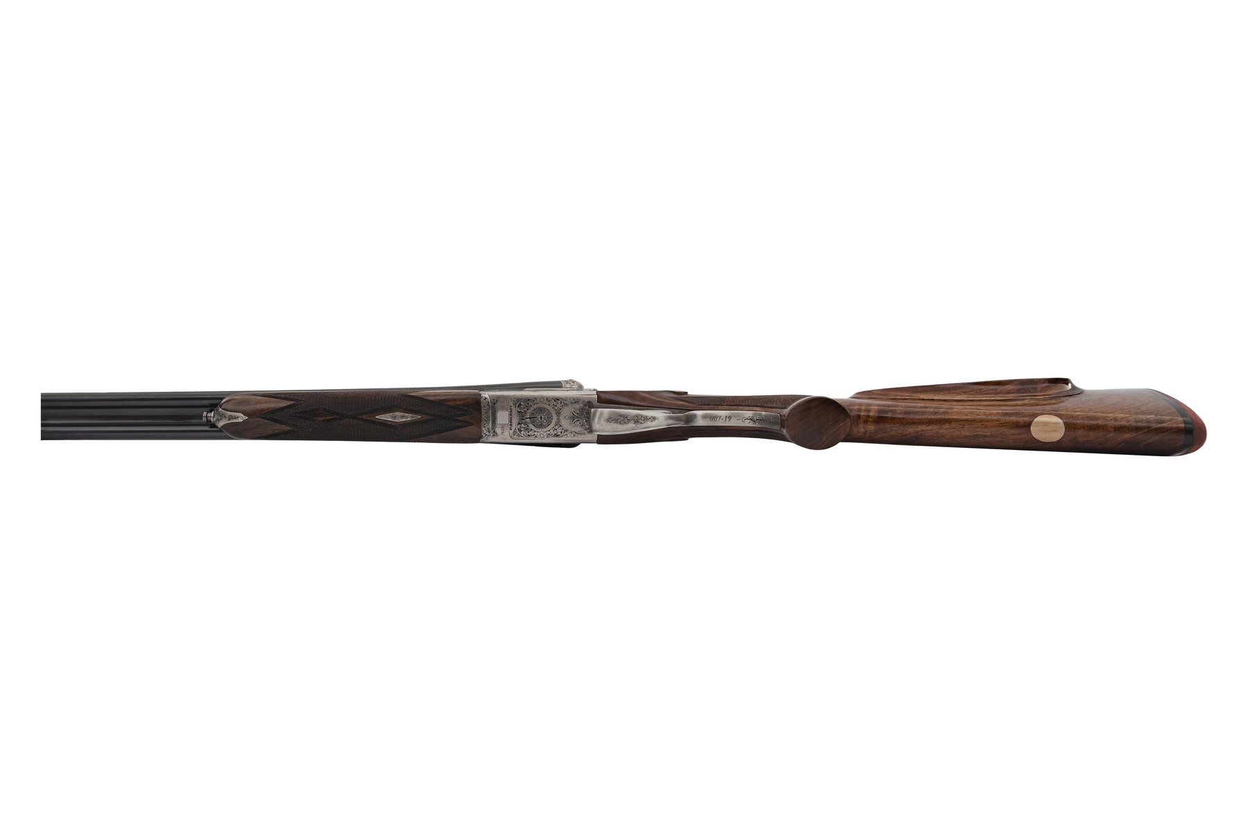 Ugartechea Model 3, boxlock double express rifle: from below