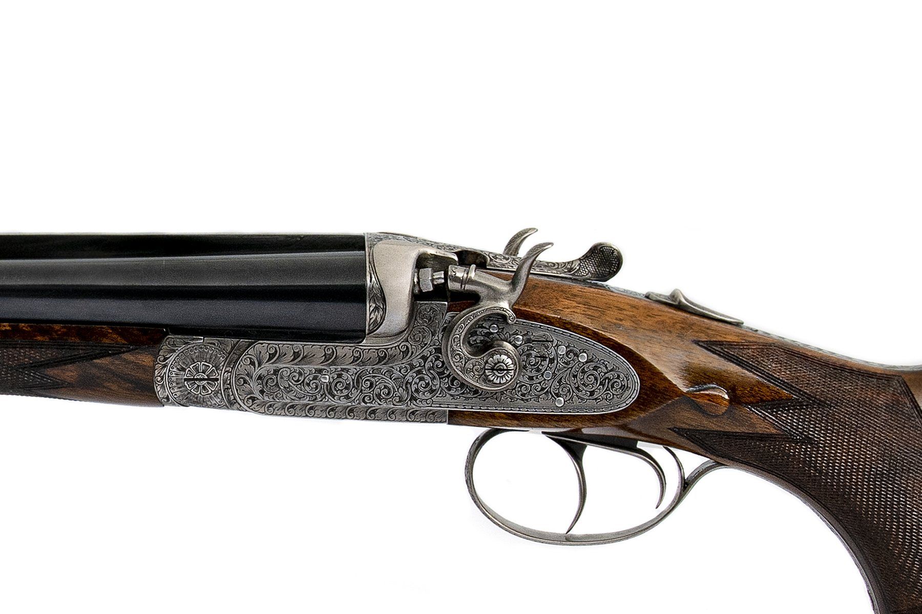 Model C hammer double rifle: the lock.