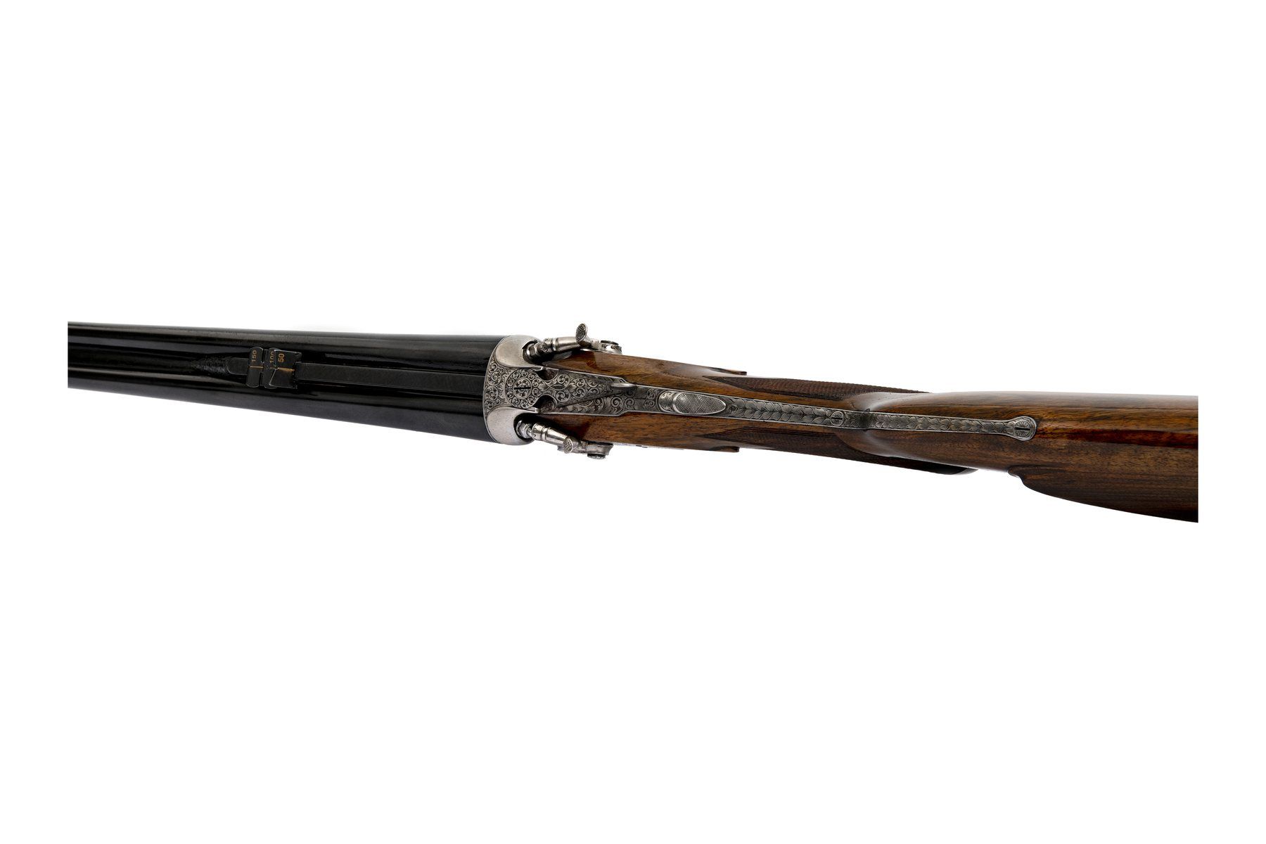 Ugartechea Model C, hammer sidelock double express rifle: from above