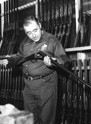 In the gun room.